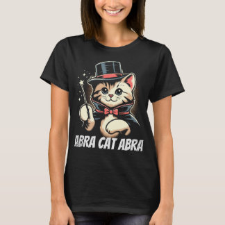 Camiseta Diseño de gato mágico adorable Abracatabra