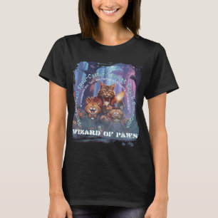 Camiseta Diseño de gato mago de fantasía Wizard of Paws