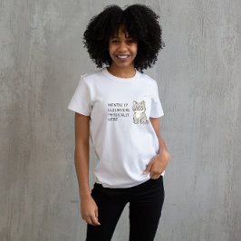 Camiseta Diseño de gato mentalmente en otro lugar físicamen