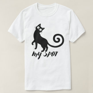Camiseta Diseño de gato negro My Spot