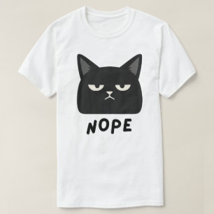Camiseta Diseño de gato negro Nope