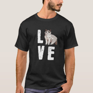 Camiseta Diseño de gato Ragdoll lindo - Amo mi Ragdoll