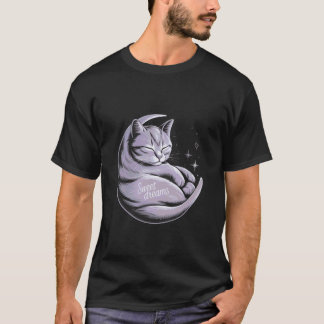 Camiseta Diseño de gato soñador con gatito durmiendo en la