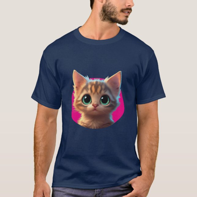 Camiseta Diseño de gatos de corte (Anverso)