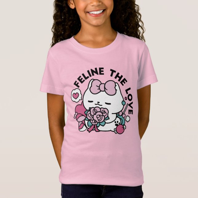 Camiseta Diseño de gatos de San Valentín lindo - Pelear por (Anverso)