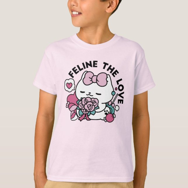 Camiseta Diseño de gatos de San Valentín lindo - Pelear por (Anverso)