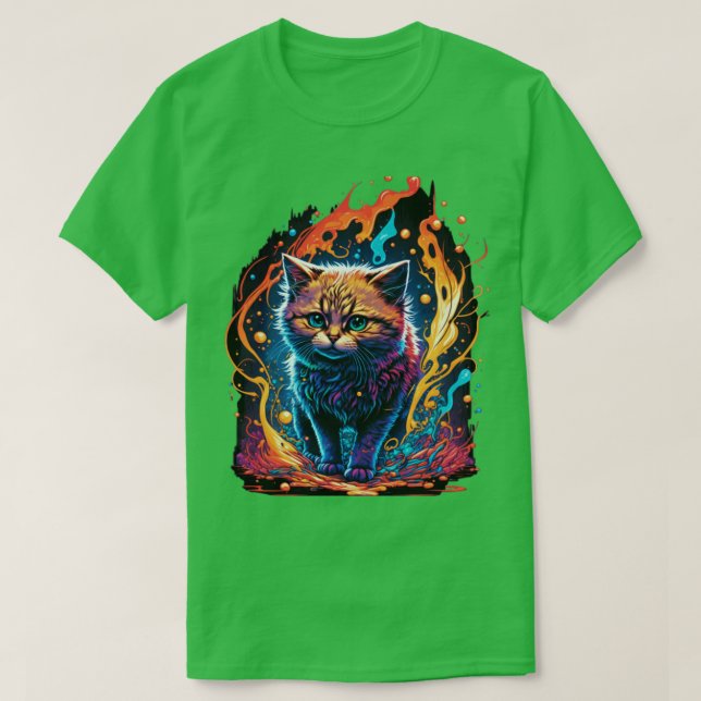 Camiseta Diseño de gatos mágicos1 (Diseño del anverso)