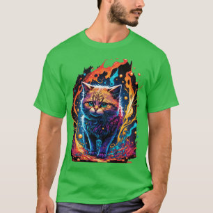 Camiseta Diseño de gatos mágicos1