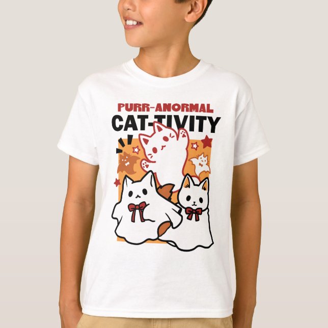Camiseta Diseño de gatos morales anormales de la actividad  (Anverso)