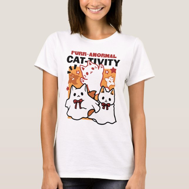 Camiseta Diseño de gatos morales anormales de la actividad  (Anverso)