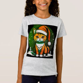 Camiseta Diseño de gatos para navidades: estilo festivo lin