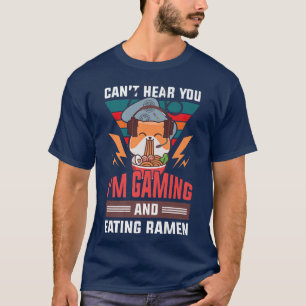 Camiseta Diseño de gatos Ramen y CatVideo Gamer Ramen para