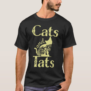 Camiseta Diseño De Gatos Y Ats Cuidados Y Attoo
