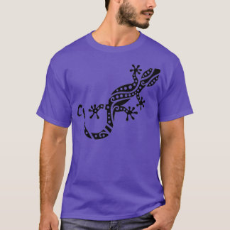 Camiseta Diseño de gecko negro