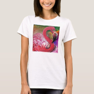 Camiseta Diseño de GGs en flamenco rosa