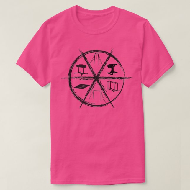 Camiseta Diseño de gimnasia masculina (Diseño del anverso)