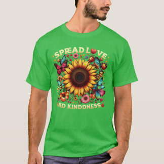 Camiseta Diseño de girasol de propagación de amor y amabili