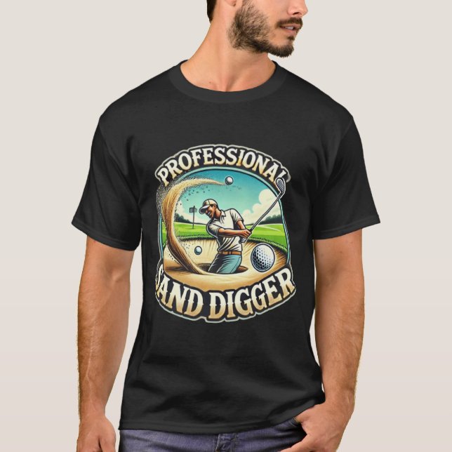 Camiseta Diseño de golf divertido de arena profesional para (Anverso)