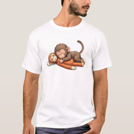 Camiseta Diseño de golpea al bebé mono