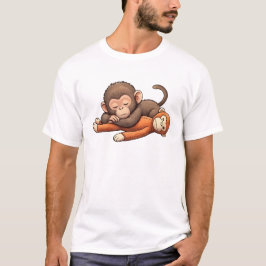 Camiseta Diseño de golpea al bebé mono