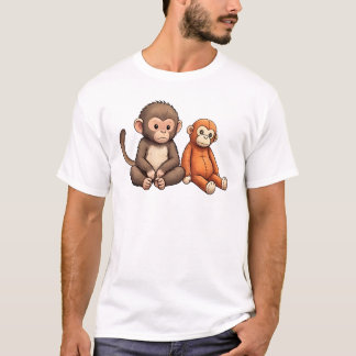 Camiseta Diseño de golpea al bebé mono