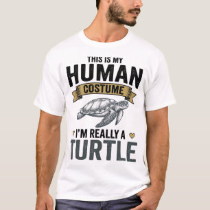 Camiseta Diseño de grabado vintage de disfraz de tortuga di