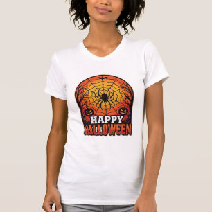 Camiseta Diseño de grabado vintage de telaraña de Halloween