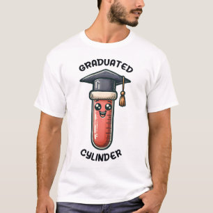 Camiseta Diseño de graduación de química con cilindro gradu