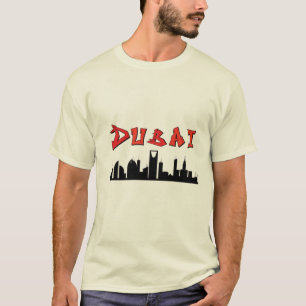 Camiseta Diseño de Graffiti de Línea Aérea de Dubai
