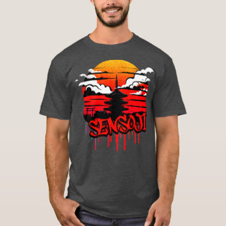 Camiseta Diseño de graffiti del templo Sensoji