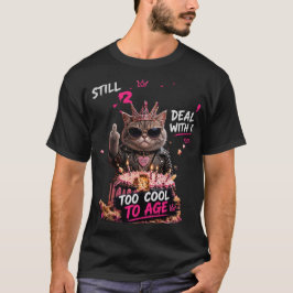 Camiseta Diseño de graffiti neon de cumpleaños de gato salv