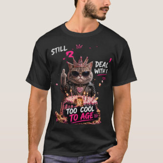 Camiseta Diseño de graffiti neon de cumpleaños de gato salv