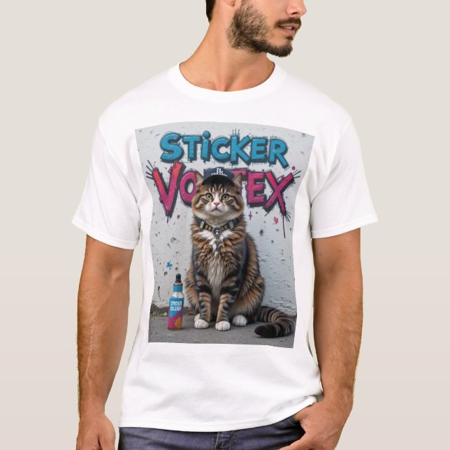 Camiseta Diseño de graffito para gatos de Guay estilo calle (Anverso)