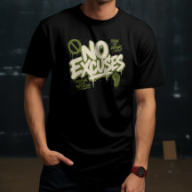 Diseño de grafiti de ropa urbana sin excusas