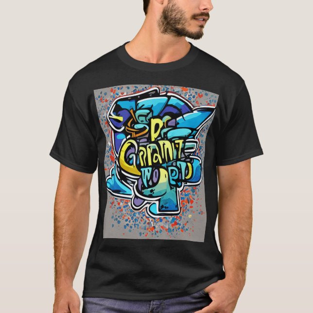 Camiseta Diseño de grafitis colorido (Anverso)