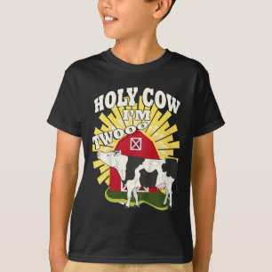 Camiseta Diseño de granja Cita Vaca Sagrada Tengo Dos Cumpl