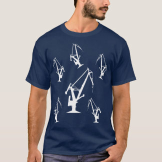 Camiseta diseño de grúas industriales