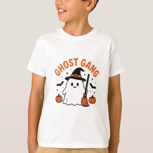 Camiseta Diseño de grupo de bruja fantasma lindo de Hallowe
