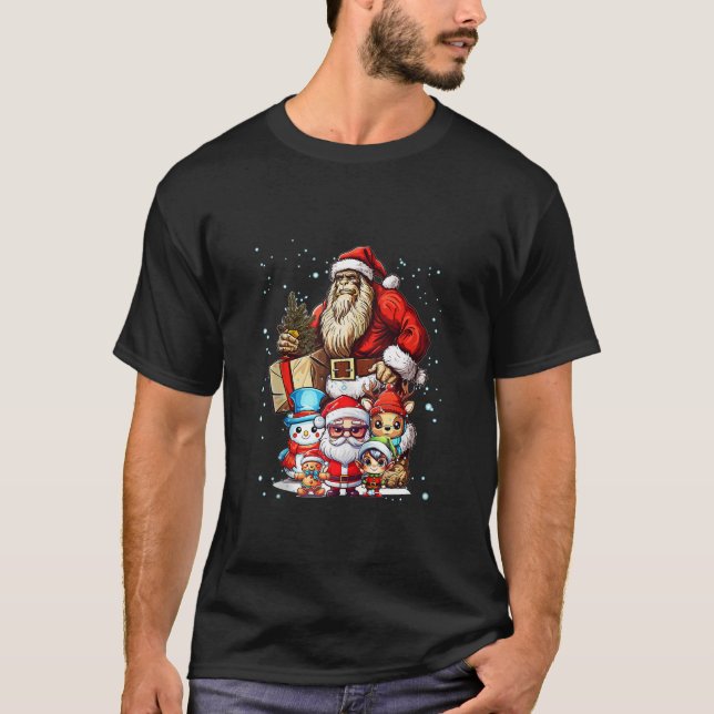 Camiseta Diseño de Guay Bigfoot Santa Navidades para hombre (Anverso)