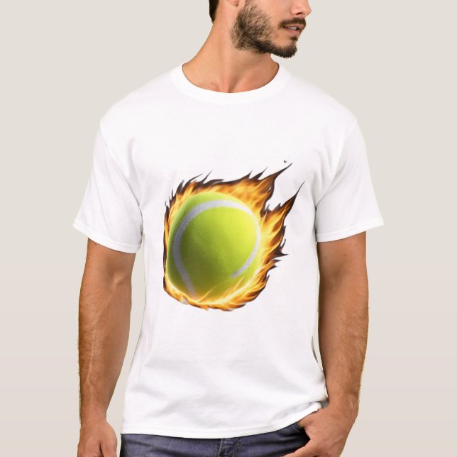 Camiseta Diseño de Guay para una bola de tenis verde llamat (Anverso)