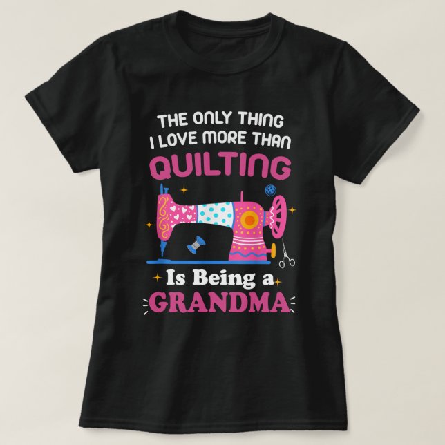 Camiseta Diseño de Guay Quilting Para Mujeres Abuela Quilt  (Diseño del anverso)