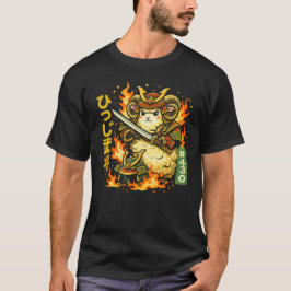 Camiseta Diseño de Guerrero Carnero Samurái Feroz