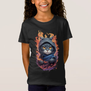 Camiseta Diseño de guerrero de gatos de Ninja