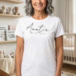 Camiseta Diseño de guión clásico de año de tía EST familia