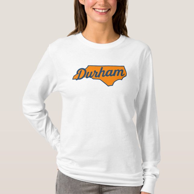 Camiseta Diseño de guión de Durham North Carolina - Forma d (Anverso)
