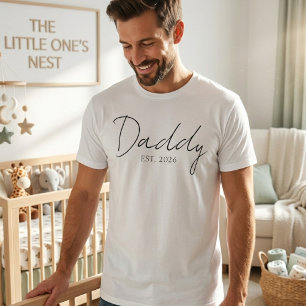 Camiseta Diseño de guión simple clásico para el año EST del