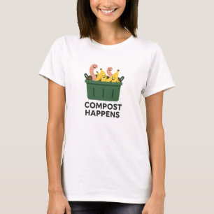 Camiseta Diseño de gusano de plátano divertido Compost Happ