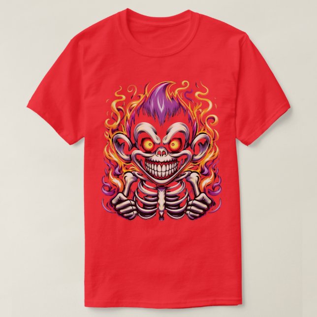 Camiseta Diseño de Halloween con monos descarados para niño (Diseño del anverso)