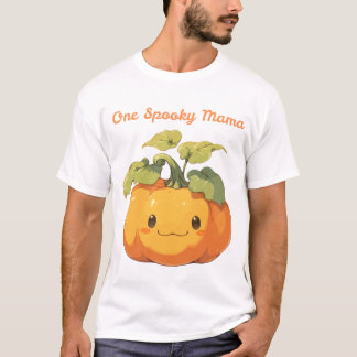 Camiseta Diseño de Halloween de Calabaza Adorable para una
