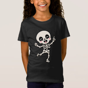 Camiseta Diseño de Halloween de esqueleto bailando lindo
